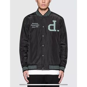 Diamond Supply Co. Jacket Men’s Small Embroidered Varsity Bomber Black Lined S